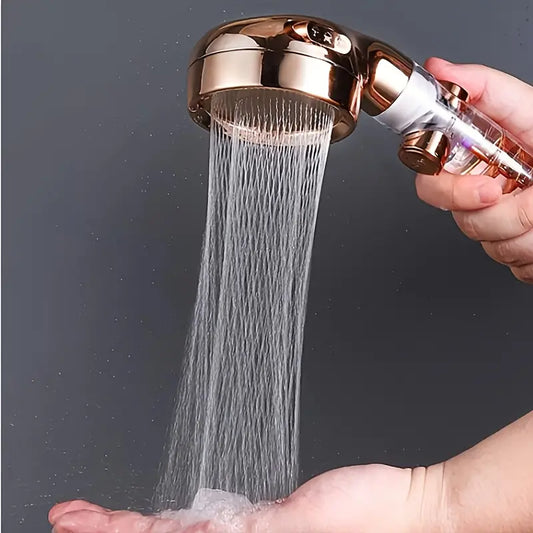 Three-Speed Turbo-Rod Pressurized Shower Head